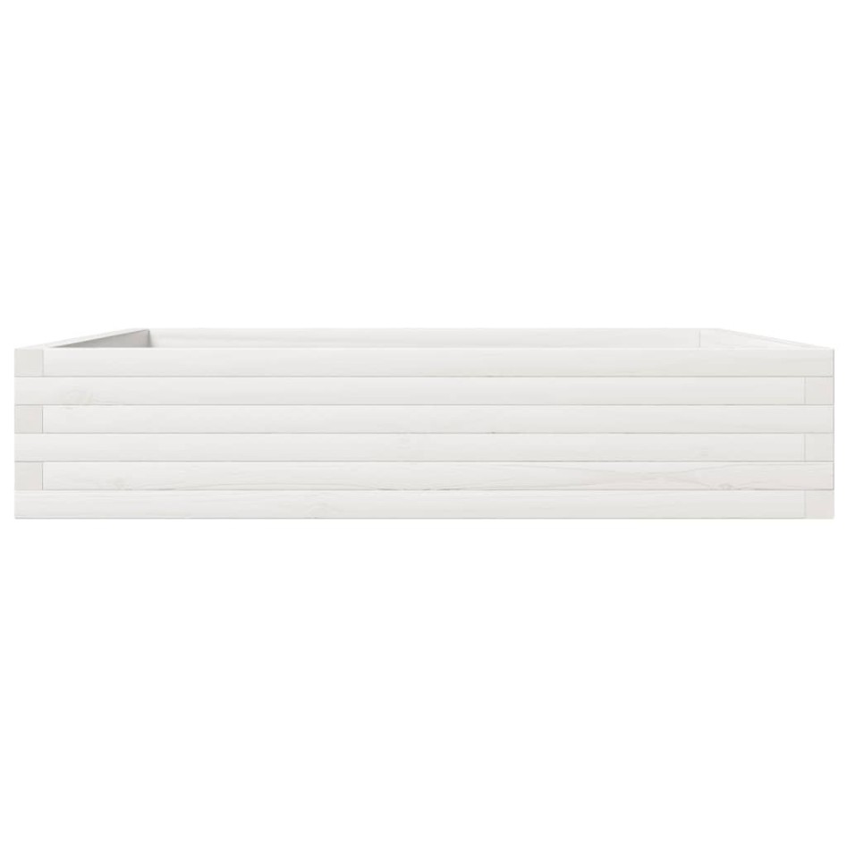 Jardinera de madera maciza de pino blanca 110x110x23