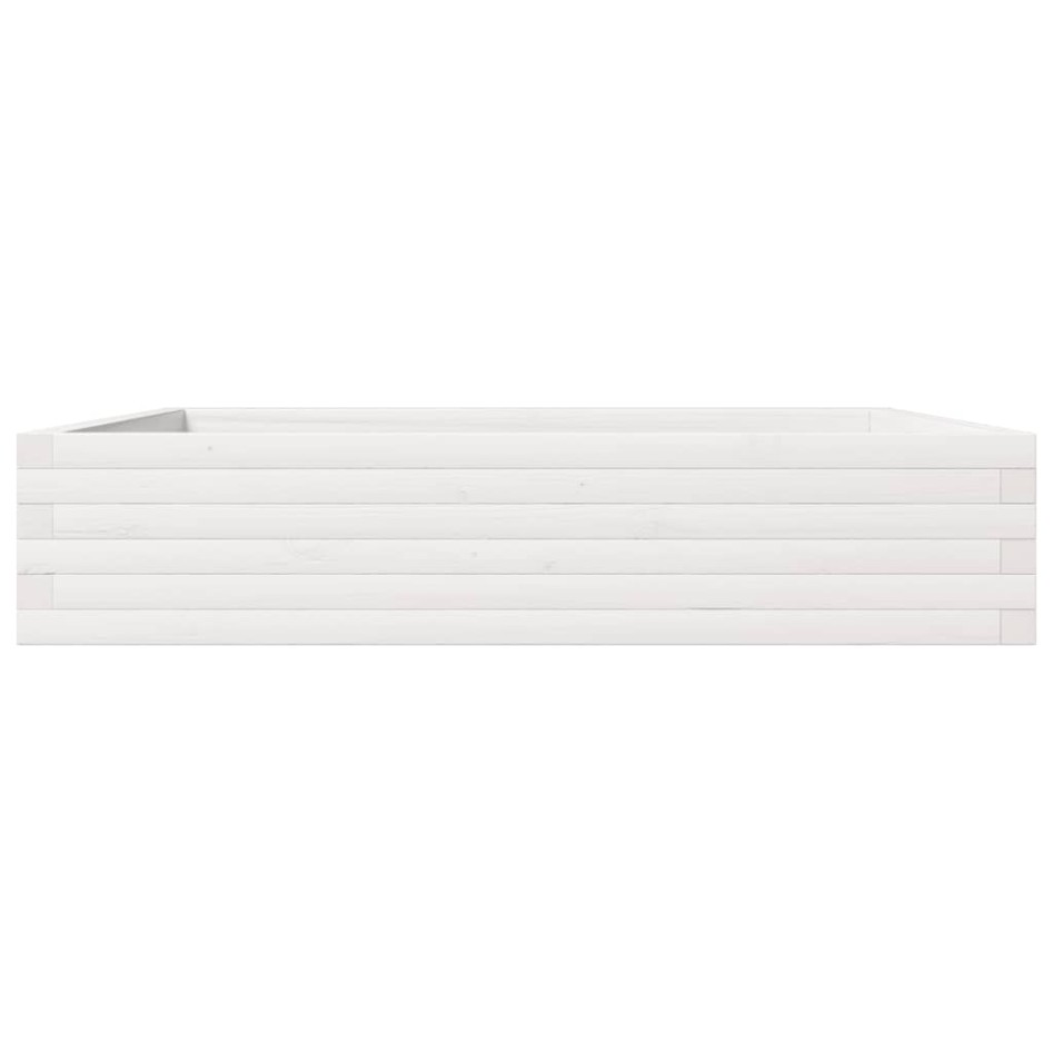 Jardinera de madera maciza de pino blanca 110x110x23