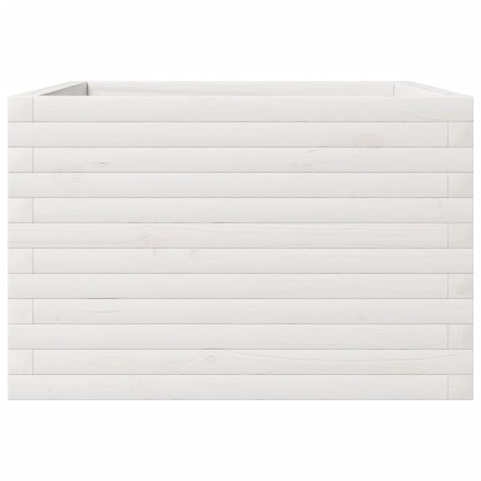 Jardinera madera maciza de pino blanco 70x70x45,5