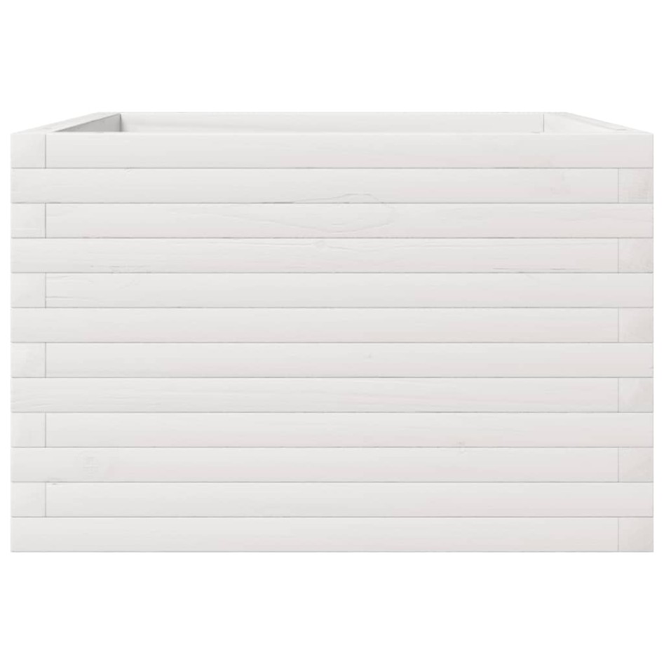 Jardinera madera maciza de pino blanco 70x70x45,5