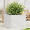 Jardinera de madera maciza de pino blanco 60x60x45,5 cm