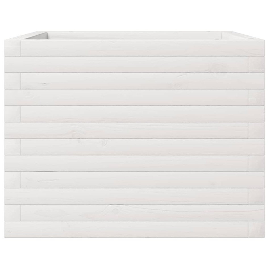 Jardinera de madera maciza de pino blanco 60x60x45,5