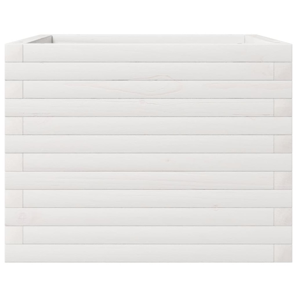 Jardinera de madera maciza de pino blanco 60x60x45,5