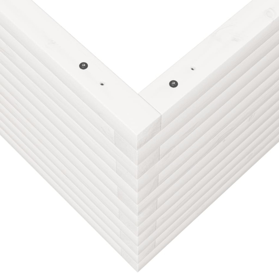 Jardinera de madera maciza de pino blanco 60x60x45,5
