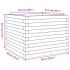 Jardinera de madera maciza de pino blanco 60x60x45,5
