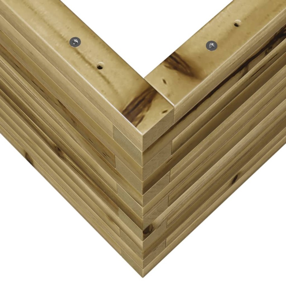 Jardinera de madera de pino impregnada 110x40x45,5