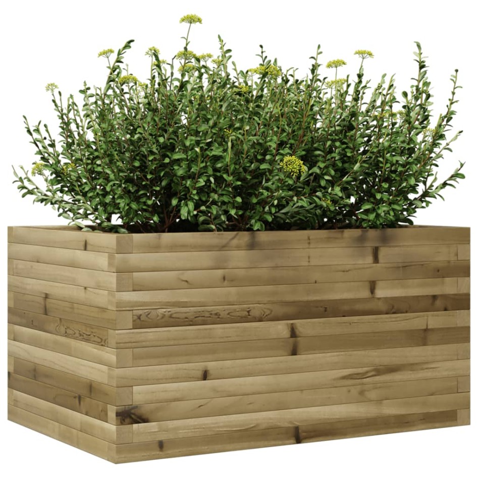 Jardinera de madera de pino impregnada 90x60x45,5