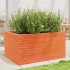 Jardinera madera maciza de pino marrón cera 90x60x45,5