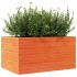Jardinera madera maciza de pino marrón cera 90x60x45,5