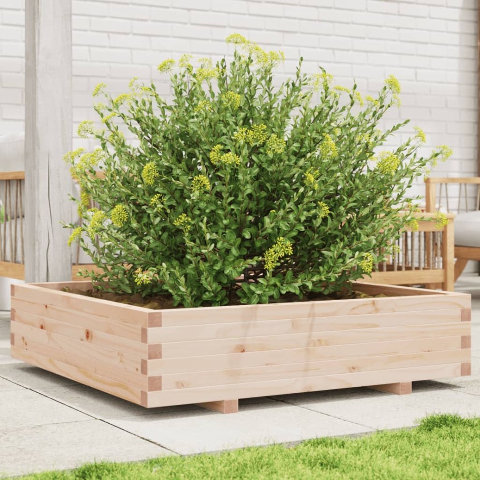 Jardinera madera maciza de pino 100x100x26,5