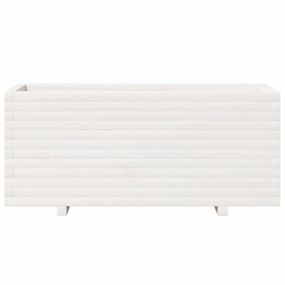 Jardinera madera maciza de pino blanco 110x40x49,5