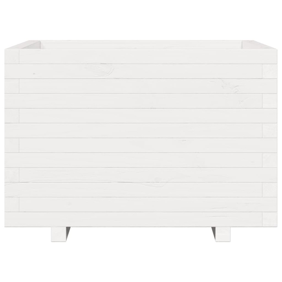 Jardinera madera maciza de pino blanco 70x70x49,5