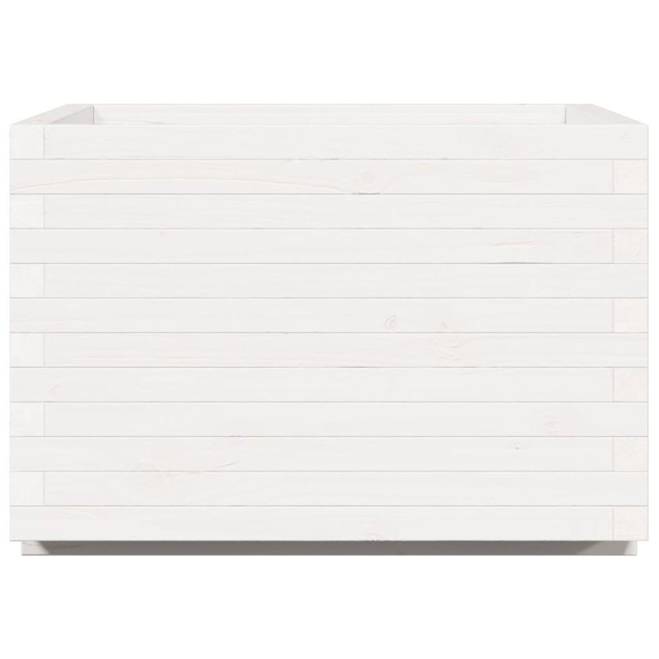 Jardinera madera maciza de pino blanco 70x70x49,5