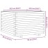 Jardinera madera maciza de pino blanco 70x70x49,5