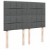 Cama box spring con colchón tela gris oscuro 140x200