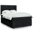 Cama box spring con colchón tela negro 140x200