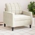 Sillón de terciopelo color crema 60