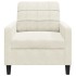 Sillón de terciopelo color crema 60