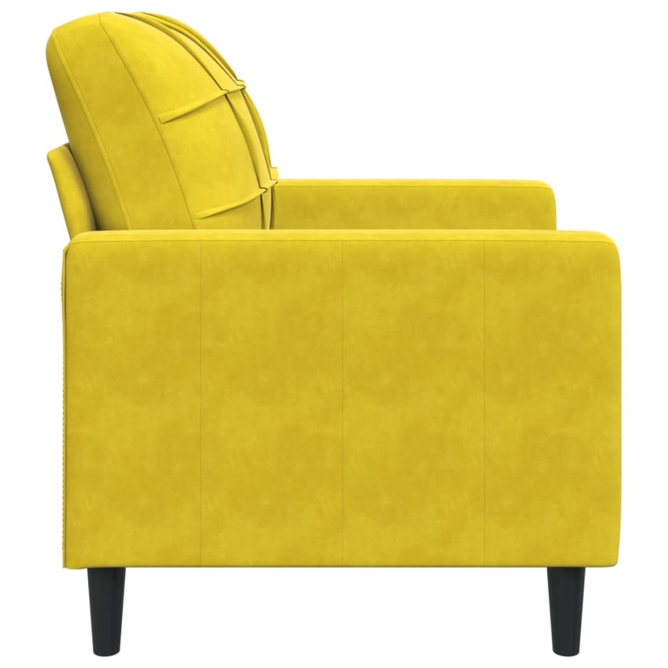 Sillón de terciopelo amarillo 60