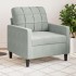 Sillón de terciopelo gris claro 60