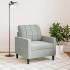 Sillón de terciopelo gris claro 60