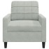 Sillón de terciopelo gris claro 60