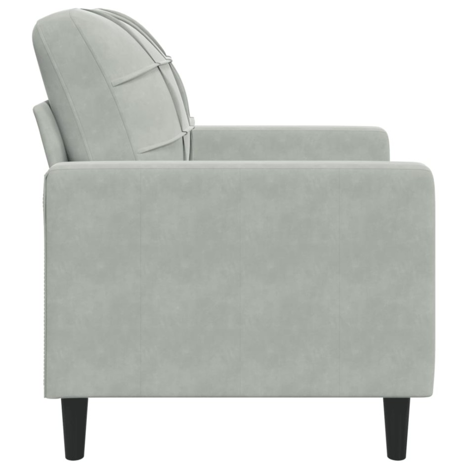 Sillón de terciopelo gris claro 60