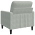 Sillón de terciopelo gris claro 60