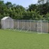 Perrera de exterior con toldo acero galvanizado plata