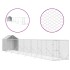Perrera de exterior con toldo acero galvanizado plata