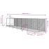 Perrera de exterior con toldo acero galvanizado plata
