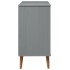 Mesita de noche MOLDE madera maciza de pino gris 80x40x80