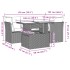 Set comedor de jardín 5 piezas y cojines ratán sintético