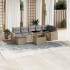 Set de sofás de jardín y cojines 8 piezas ratán sintético
