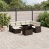 Set sofás de jardín 8 piezas y cojines ratán sintético