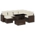 Set sofás de jardín 8 piezas y cojines ratán sintético