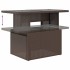 Set comedor de jardín 5 piezas y cojines ratán sintético