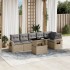 Set sofás de jardín 7 piezas y cojines ratán sintético