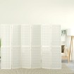 Biombo plegable con 6 paneles estilo japonés blanco 240x170 cm