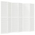 Biombo plegable con 6 paneles estilo japonés blanco 240x170