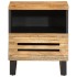 Mesitas de noche 2 uds madera maciza mango rugosa 40x34x46