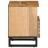 Mesitas de noche 2 uds madera maciza mango rugosa 40x34x46