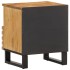 Mesitas de noche 2 uds madera maciza mango rugosa 40x34x46
