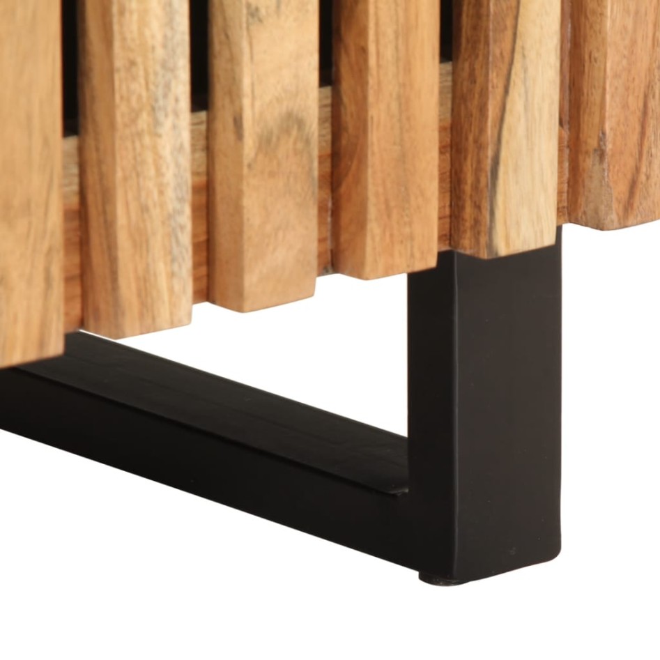 Mesitas de noche 2 uds madera maciza de acacia 40x34x46