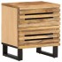 Mesitas de noche 2 uds madera maciza mango rugosa 40x34x46