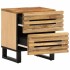 Mesitas de noche 2 uds madera maciza mango rugosa 40x34x46