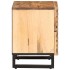 Mesitas de noche 2 uds madera maciza mango rugosa 40x34x46