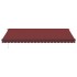 Toldo retráctil manual burdeos 500x350