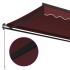 Toldo retráctil manual burdeos 500x350