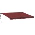 Toldo retráctil automático burdeos 450x350